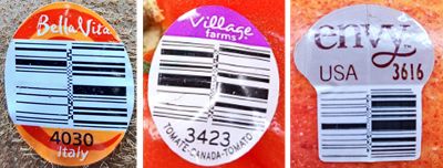 Barcodes on Produce